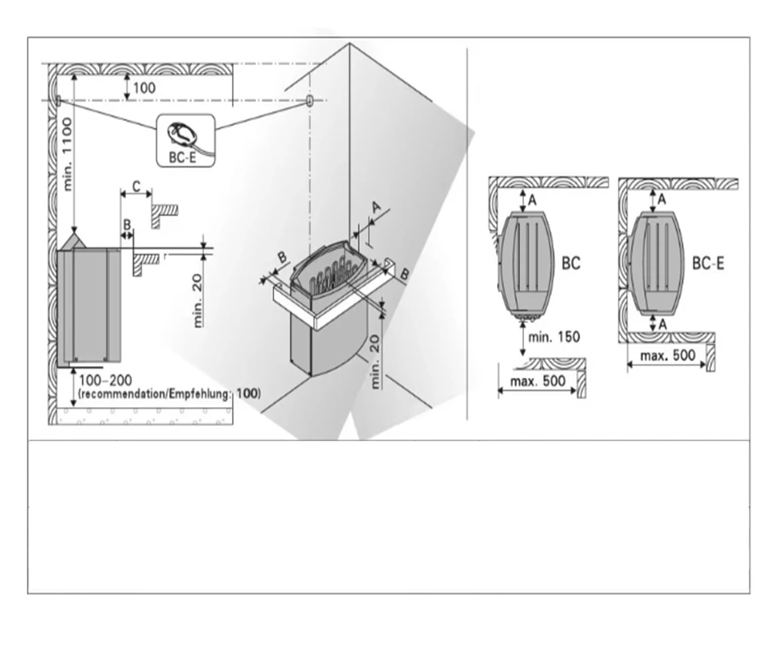 Stufa per sauna, Forno for sauna a e secco for commerciale for uso domestico Sauna a Attrezzatura for riscaldamento per casa, hotel, spa(8)