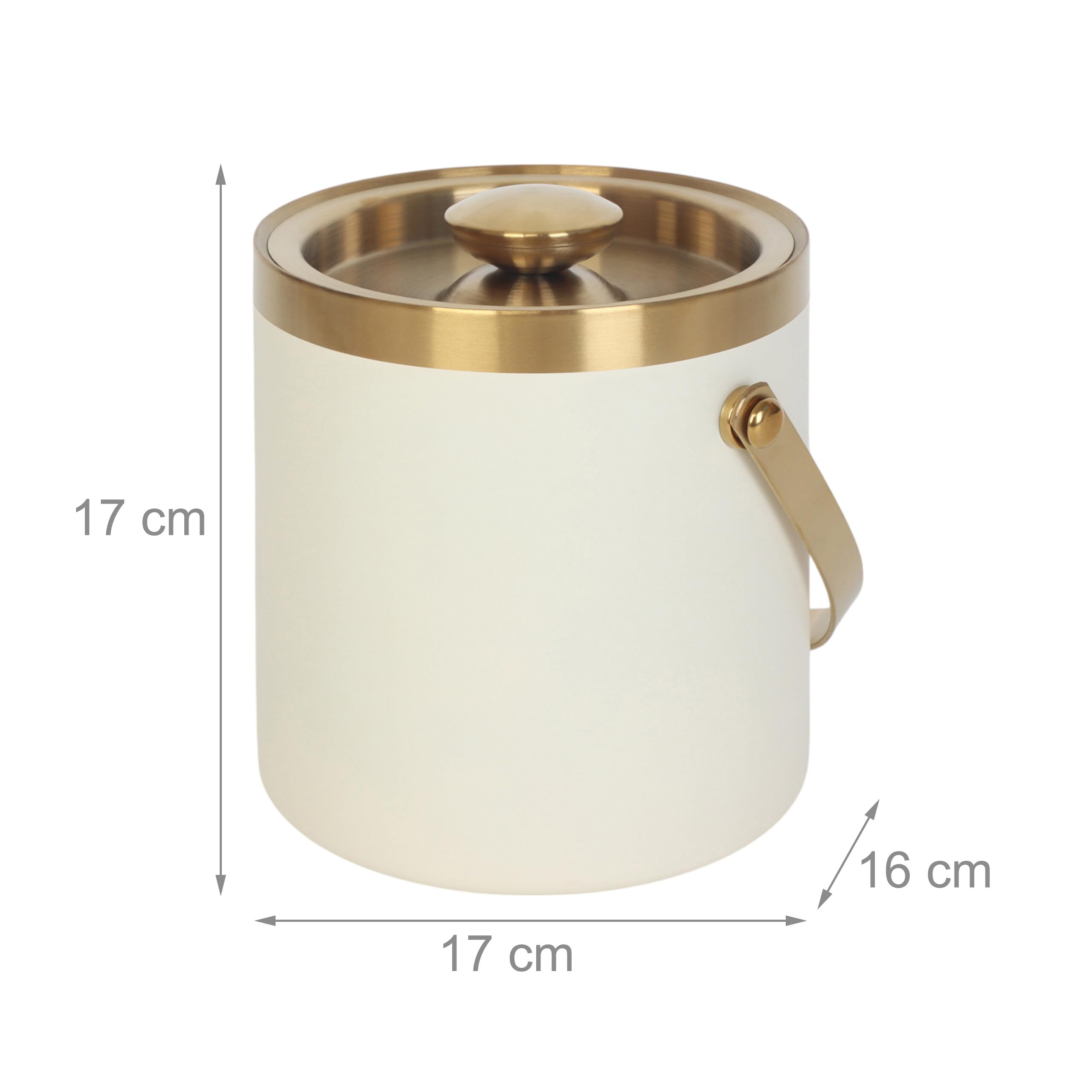 Relaxdays Secchiello per Il Ghiaccio con Coperchio, Glacette a Doppia Parete in Acciaio Inox, 1,5 Litri, V. Colori