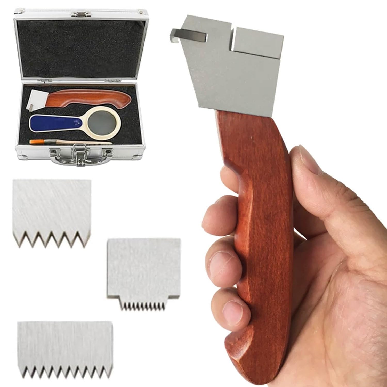 YXZQLOZ Cross-Cut Tester Kit for Paint and Coatings - Adhesion Test Tool with 3 Blades (3mm, 2mm, 1mm) for Surface Finishes