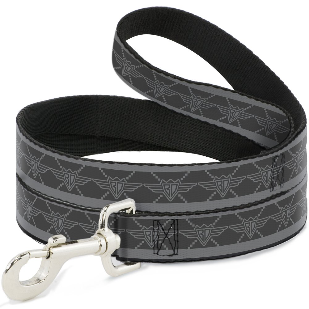 Laisse pour chien BD Monogram2 Greys anti-traction de 1,2m pour stopper les tiraillements
