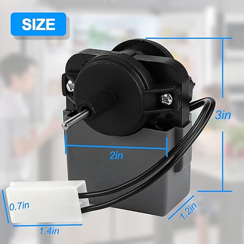 Miniatura 3 de AMI PARTS Motor del ventilador del evaporador del refrigerador 2315549 compatible con el refrigerador Whirlpool Kenmore que reemplaza WP2315549