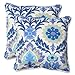 Pillow Perfect Outdoor Santa Maria Throw Pillow, Set of 2, 18.5", Blue