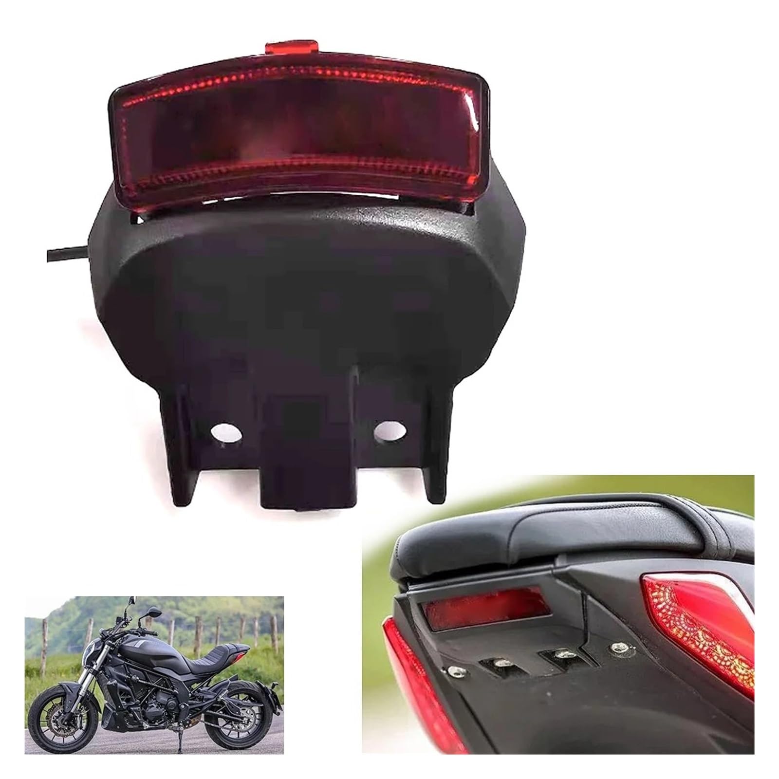 Lampada per arresto moto Per Benelli 502C BJ400-A BJ500-6A Copertura Fanale Posteriore Guscio Luce Freno Fanale posteriore con frecce(Taillight and Shell)