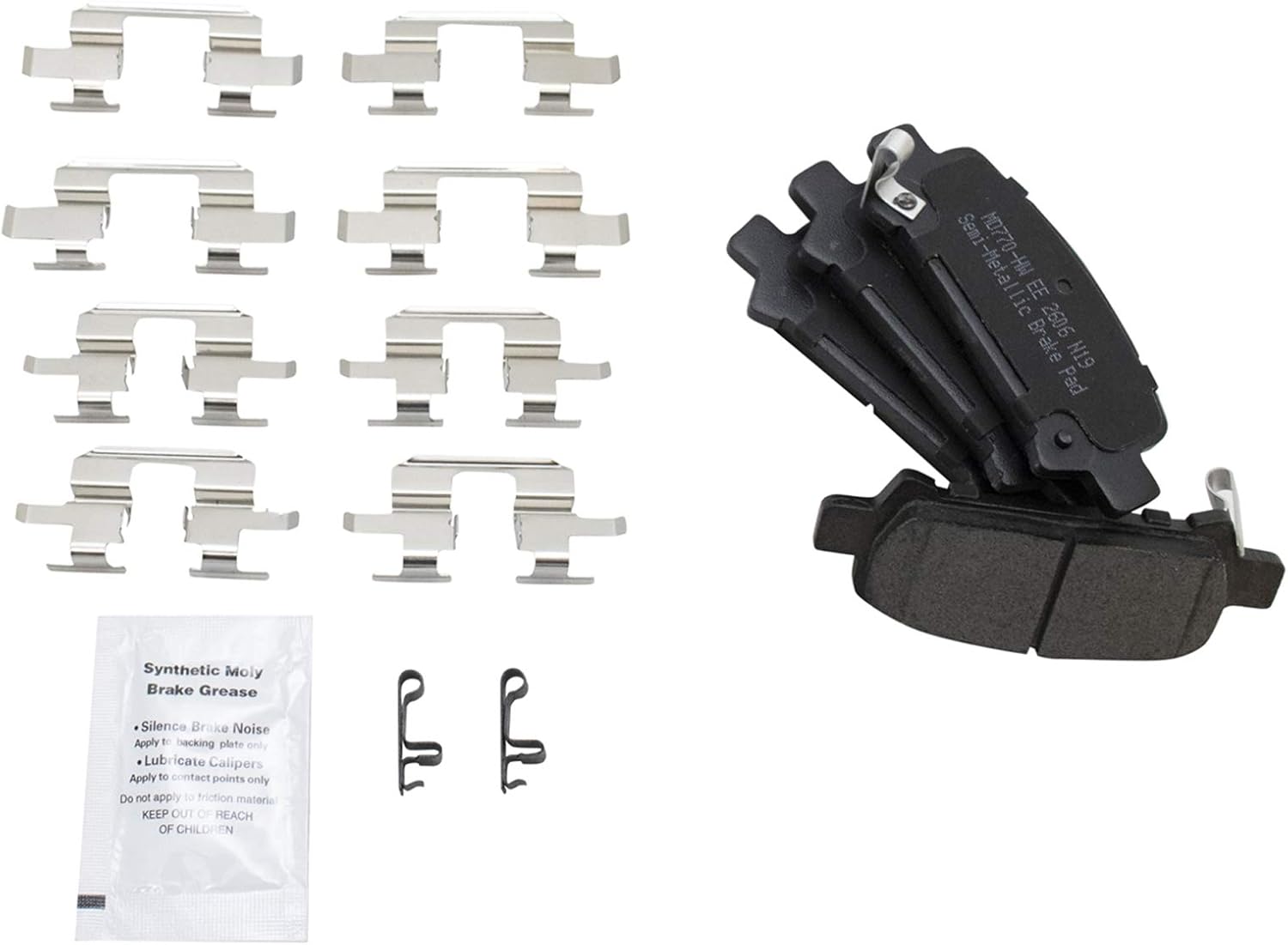 TRQ Front and Rear Performance Brake Pad & Rotor Kit Brake Chemical Kit Brake Pads Brake Rotors Set Semi-Metallic Premium G-Coated Compatible with 2001 Subaru Outback
