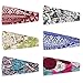DRESHOW 6 Pack Yoga Sports Headbands for Women Elastic Non-Slip Headbands Running Workout Hair Bands