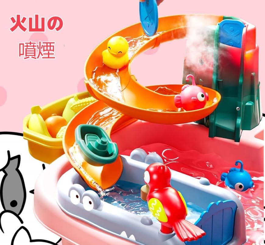 VoyageView電動ウォーターポンプ、ウォーターサンドテーブル、サンドテーブルゲーム、循環水、教育旅行、屋内/屋外使用、親子旅行