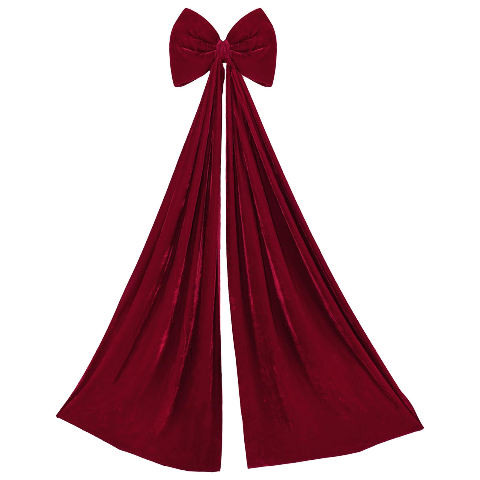Nudo de Navidad de terciopelo rojo Mimoqk de 178x40 cm para decorar el árbol