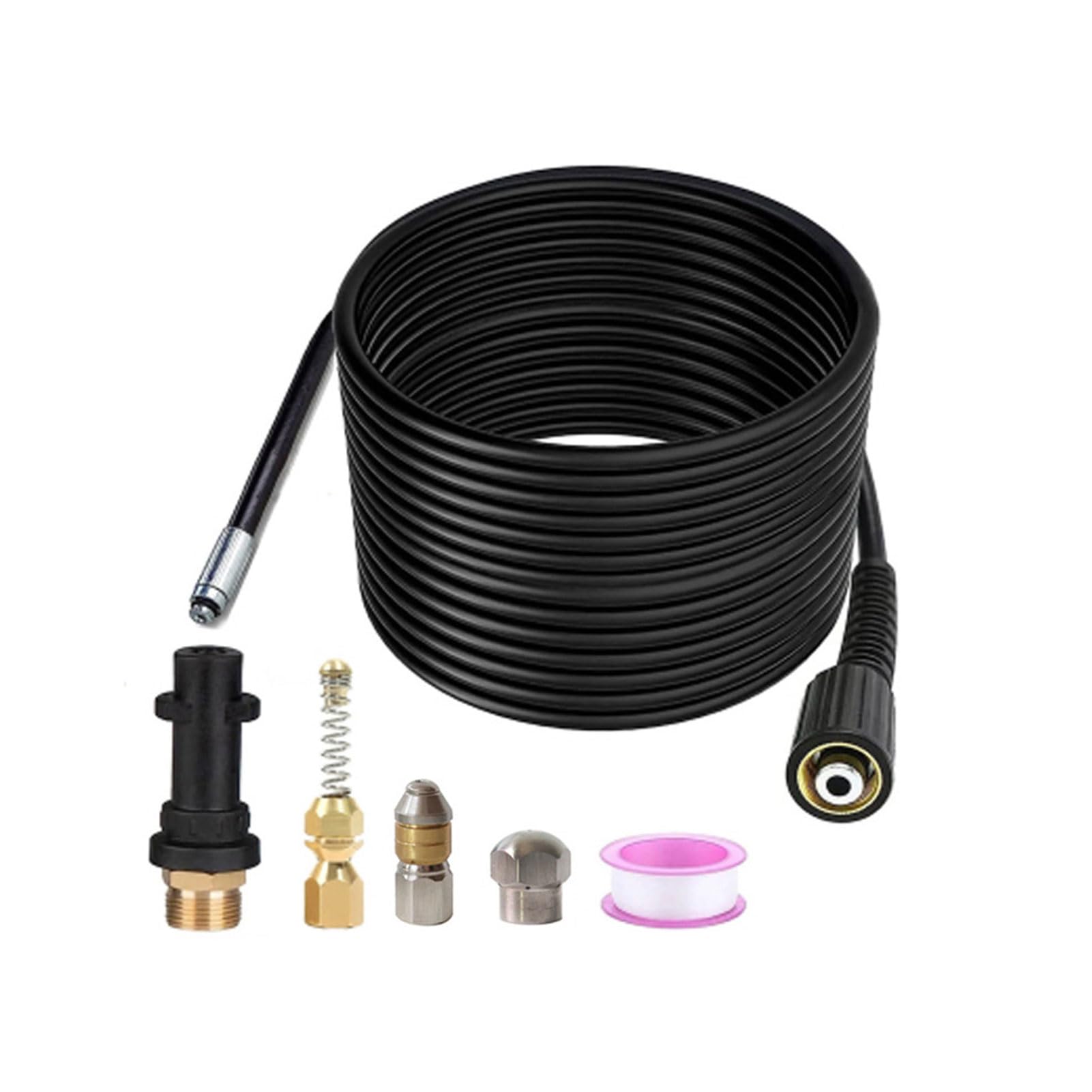 Jectse Kit de Boquilla para Manguera de Desagüe, Manguera de Limpieza de