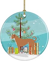 Vista 29 de Caroline's Treasures Adorno de cerámica con cola de perro pastor inglés antiguo para colgar en el árbol de Navidad, para el hogar, Navidad, fiestas