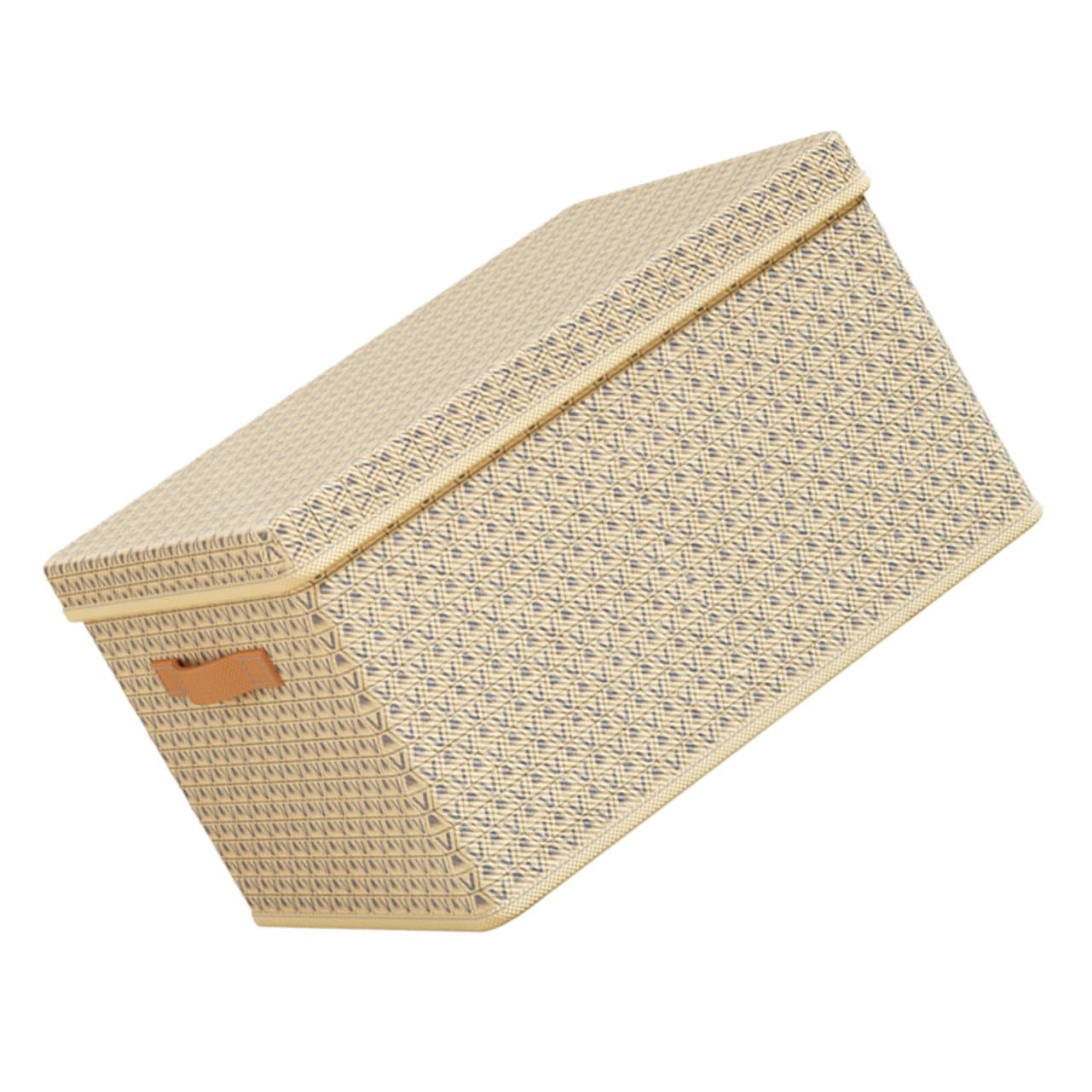Caja de almacenamiento PP reforzado beige grande plegable Hemobllo