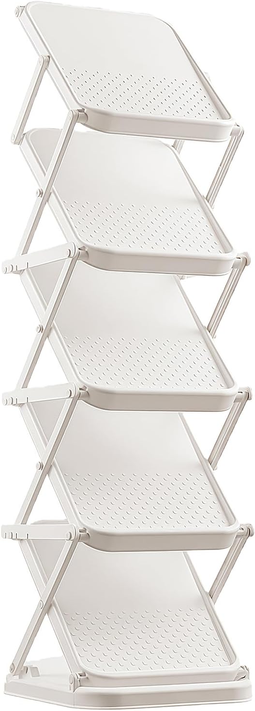 Space Saving Foldable Shoe Rack for Home Entryway Organizers with Multiple Layer Storage PP Materials Easy Assembly Shoe Planner