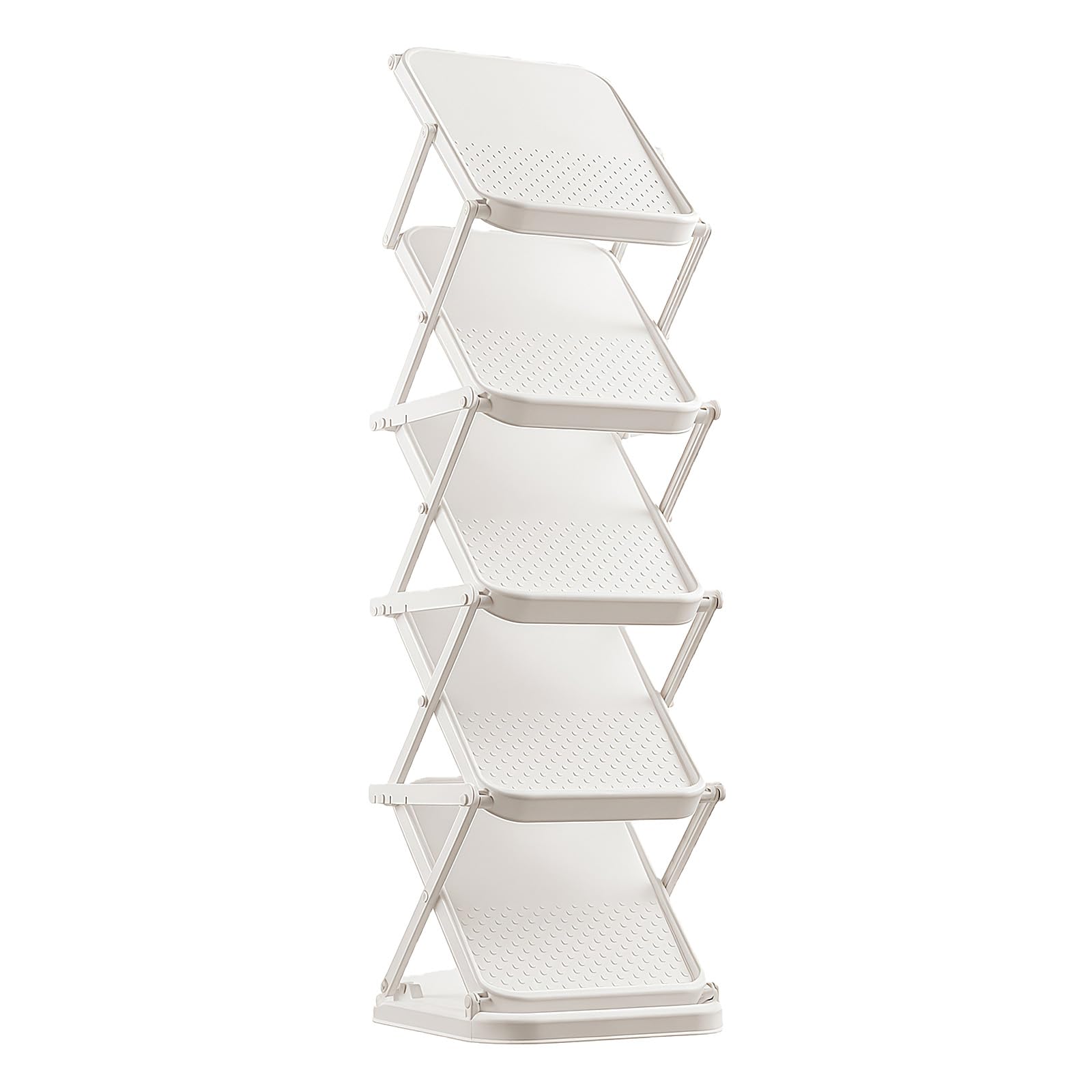 HUANGING Multifunctional Foldable Shoe Shelf Ideal for Indoor Outdoor Use Portable Designs for Small Space Sturdy Construction Presentation Shoe Rack