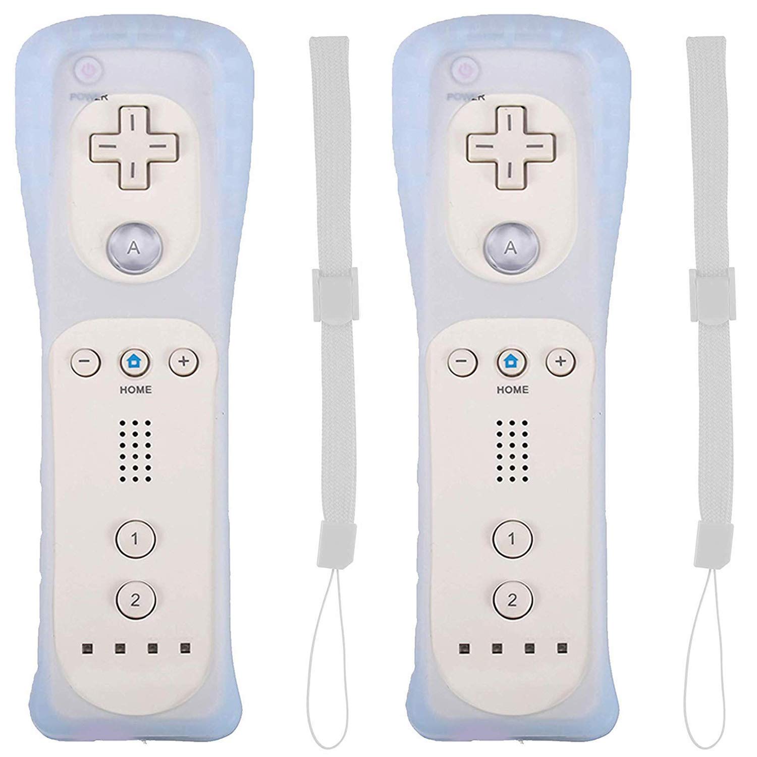 Amazon.com: Wii Remote Controller,Wireless Remote Gamepad Controller  Compatible with Nintend Wii and Wii U，come with Silicone Case and Wrist  Strap-2Packs (White) : Video Games