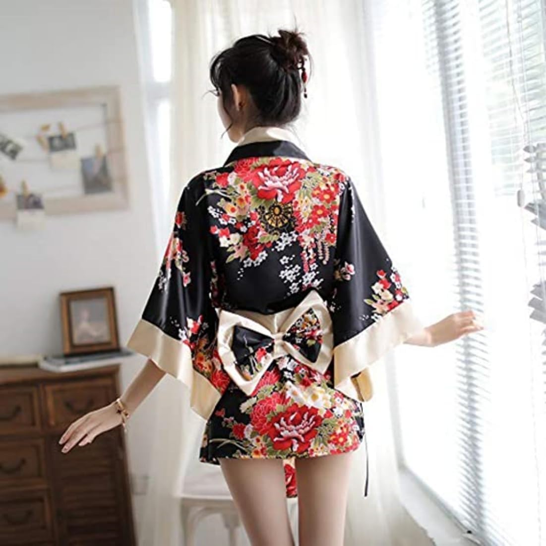 Women's Japanese Kimono Sexy geisha costume Traditional Robe Lingerie Yukata Ladies Costumes Pajamas