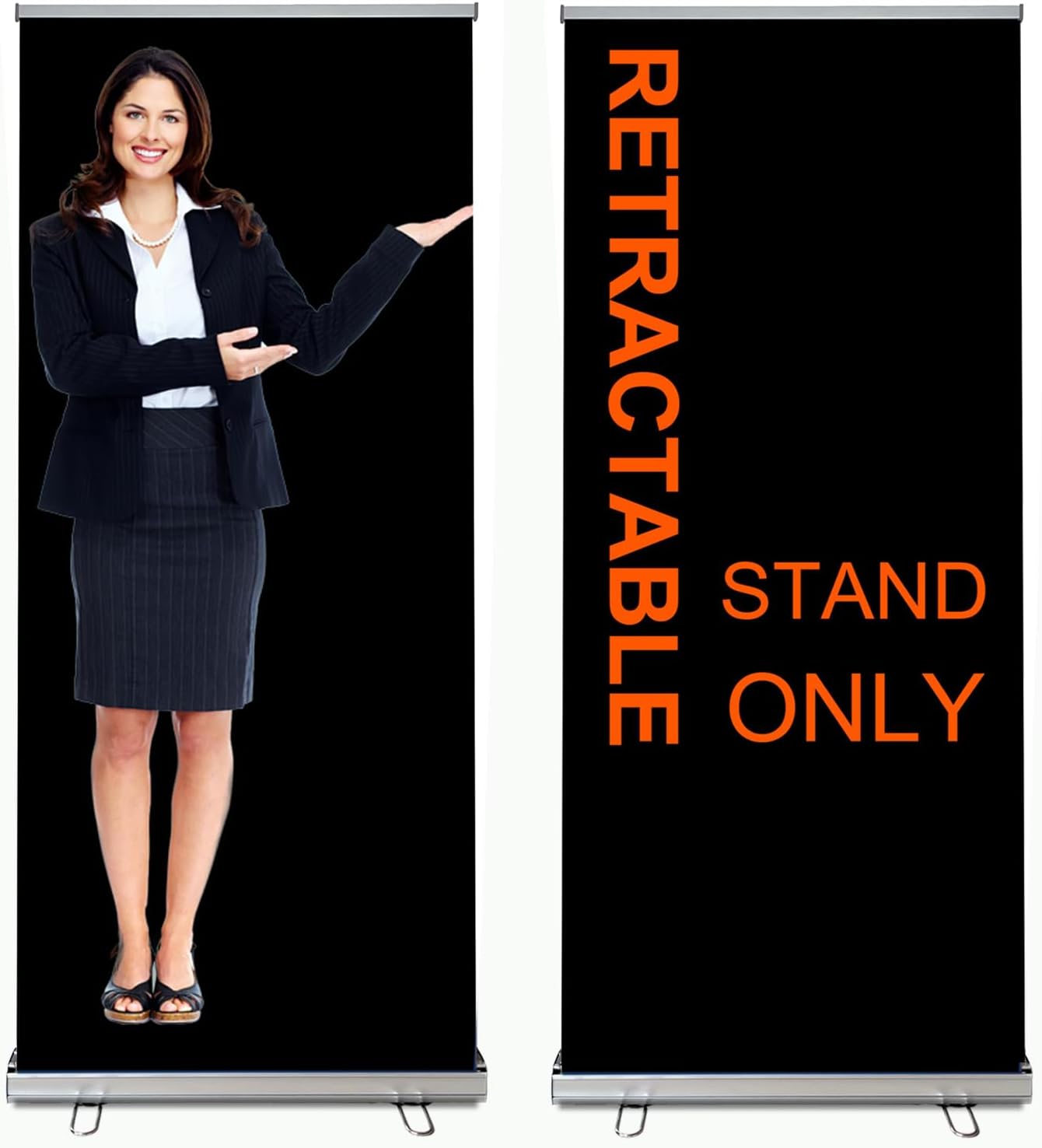 33.5“x80” Standard Retractable Banner Stand (STAND ONLY) with Padded Carrying Bag for Tradeshow and Events (1 UNIT)