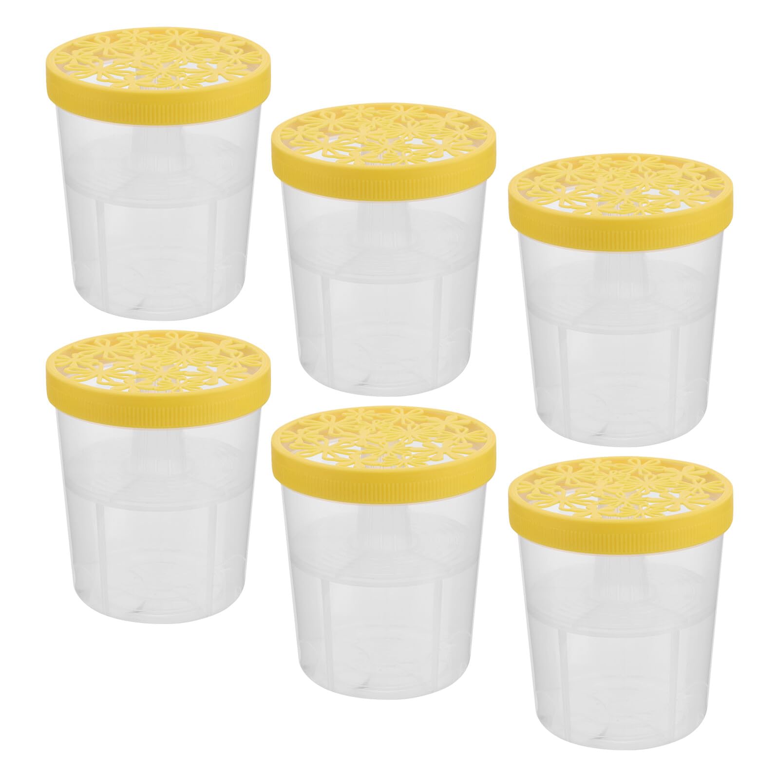 Scatola Deumidificatore Vuota in Plastica Gialla 6 Pezzi Riutilizzabile