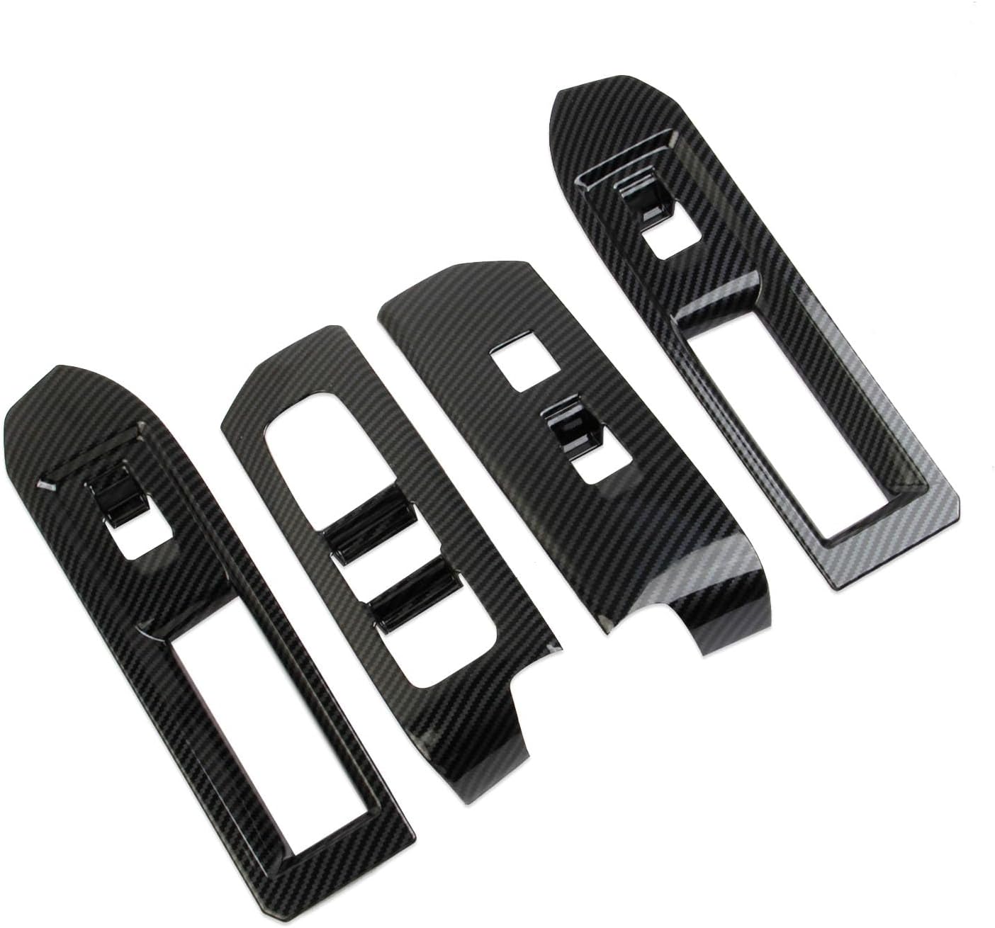 Carbon Fiber Style Interior Door Window Lift Switch Panel Cover Trims Accessoriess for 2024-2025 Toyota Tacoma