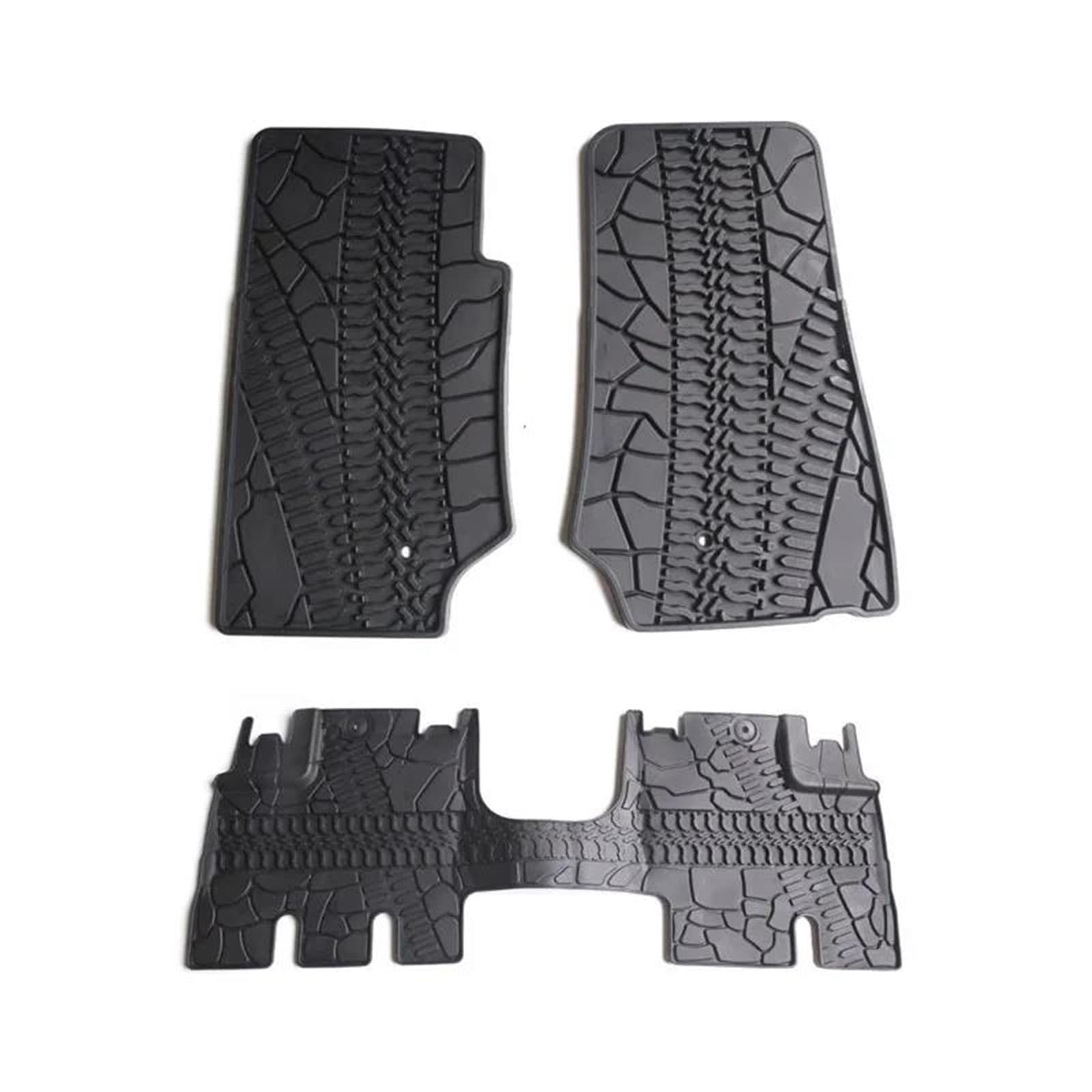 Für Jeep Für Wrangler 2/4 Türer JK 07-13 Komplettset Maßgefertigte Autofußmatten Gummi-Autobodenbeläge Anti-Schmutz-Mattenzubehör Anti-Schmutz