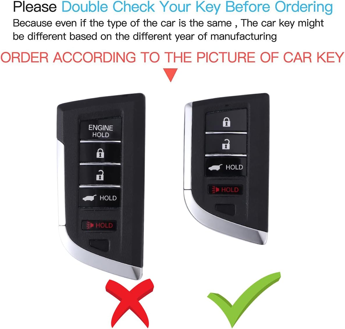 Soft TPU Car Key Fob Cover for Acura Compatible with 2022 2023 Acura RDX MDX Remote Smart Fob Case Accessories image 2