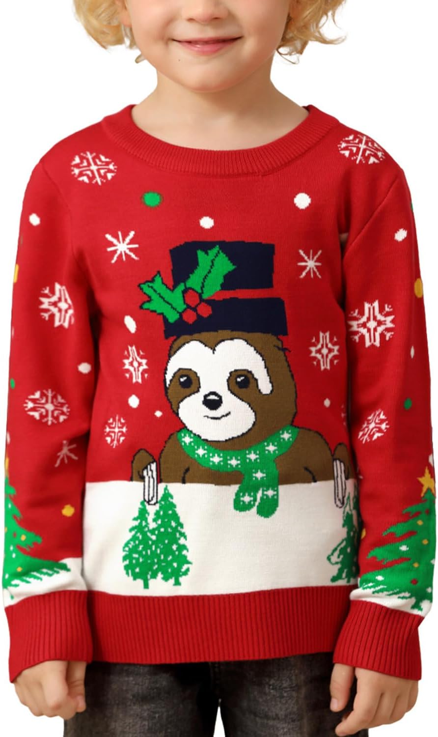BesserBay Christmas Kids Ugly Knit Sweater Holiday Party Pullover 1-8 Years
