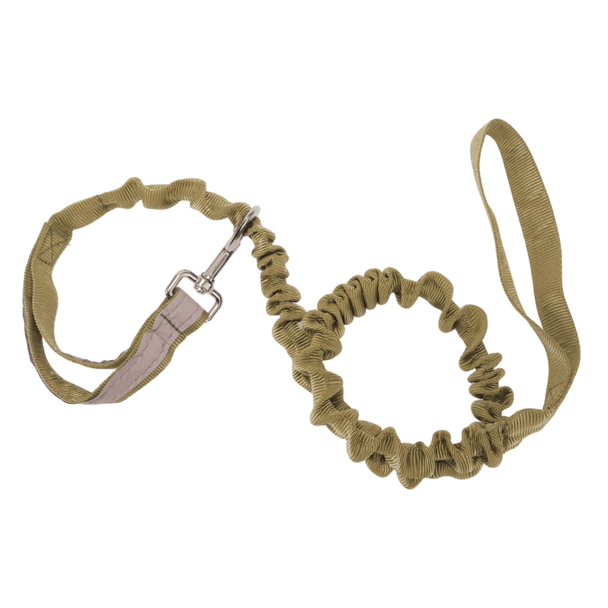 CAPASTEC Guinzaglio per Cani a Doppia Maniglia, Corda Riflettente in Nylon Elastico, Nero, Lunghezza 110-160cm Dia. 0.98 Pollici