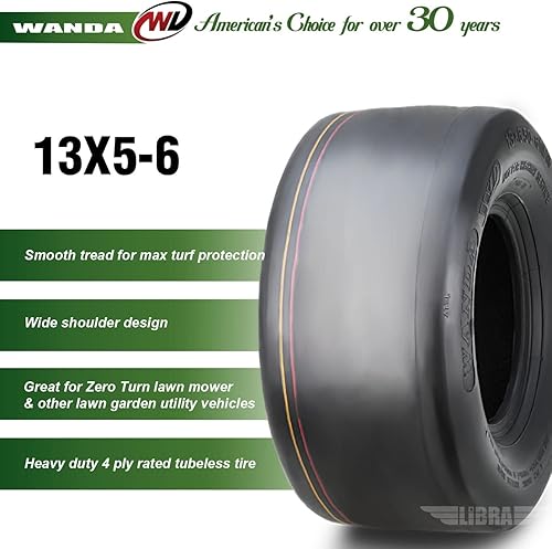 Miniatura 115 de WANDA One 18x7.50-8 Lawn Mower Cart Turf Tires P332 /4PR