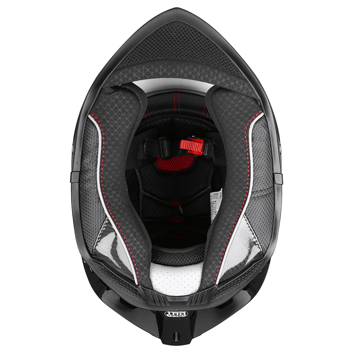 Casco integrale da moto Caschi da moto per adulti Uomo Donna Corsa Strada Ciclomotore Approvato DOT ECER22-05 (Gloss Black,Small)