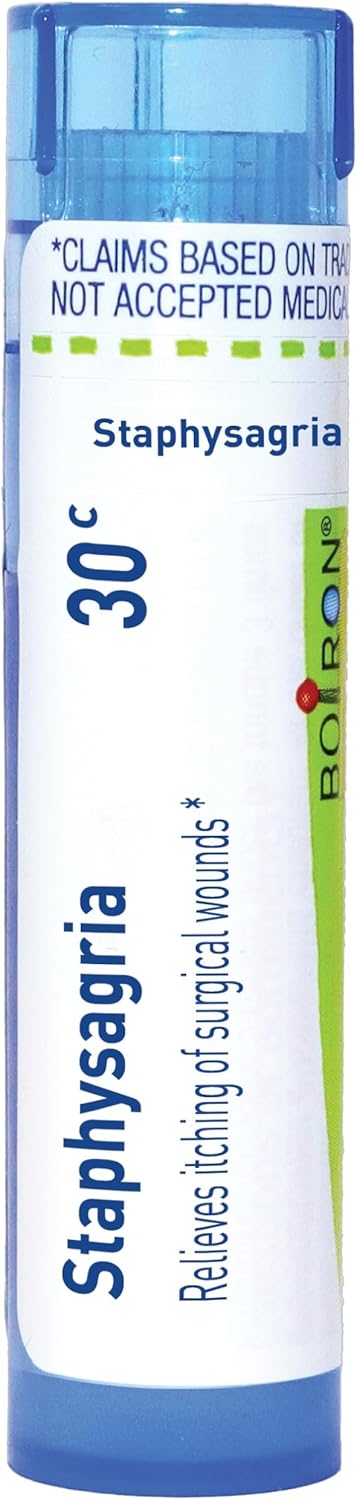 Boiron Staphysagria 30C Homeopathic Medicine for Surgical Wounds - 80 Pellets