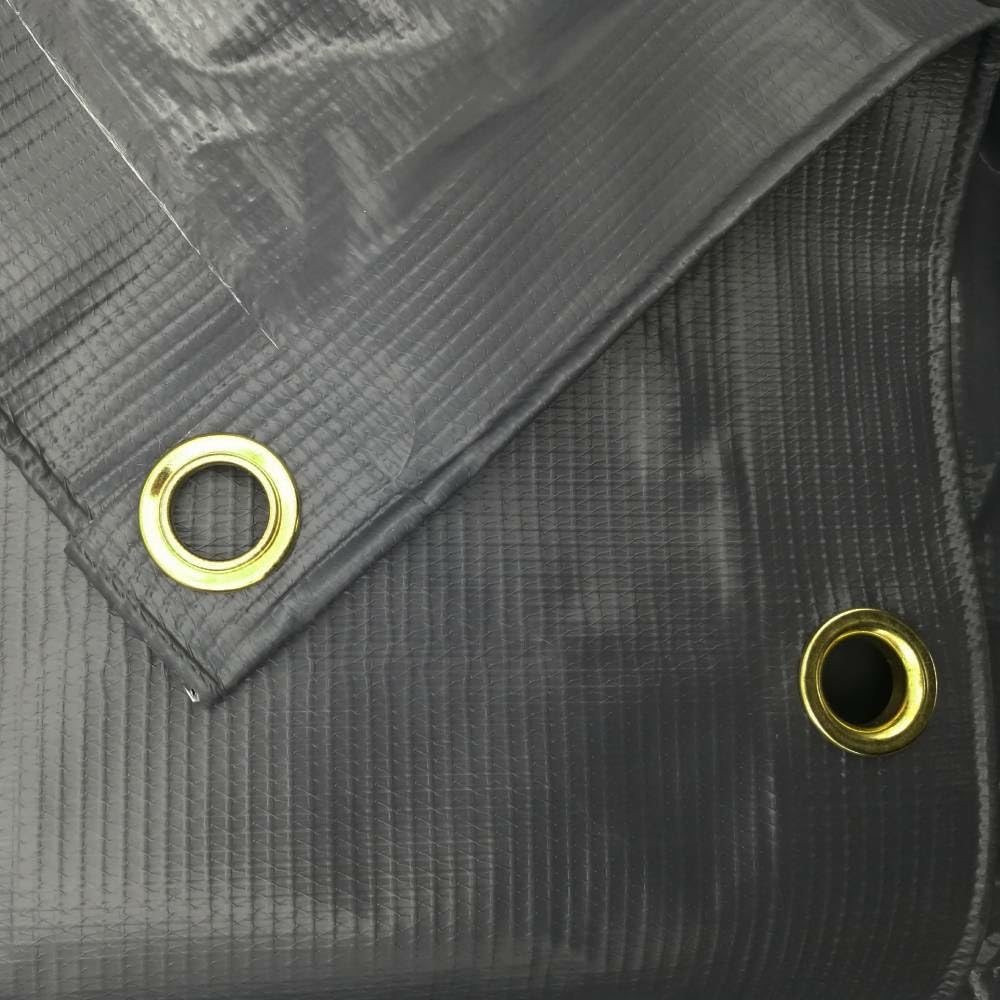 Bâche de Protection pour remorque en PVC - 160x120 cm - 450 g/m² - Traitement Anti-UV - Gris foncé - 160 x 120 - Gris