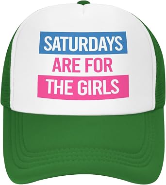 Saturday-s are for The Girls Gifts Mesh Baseball Cap Trucker Hats Adjustable Summer Snapback Cap Fishing Hat Green
