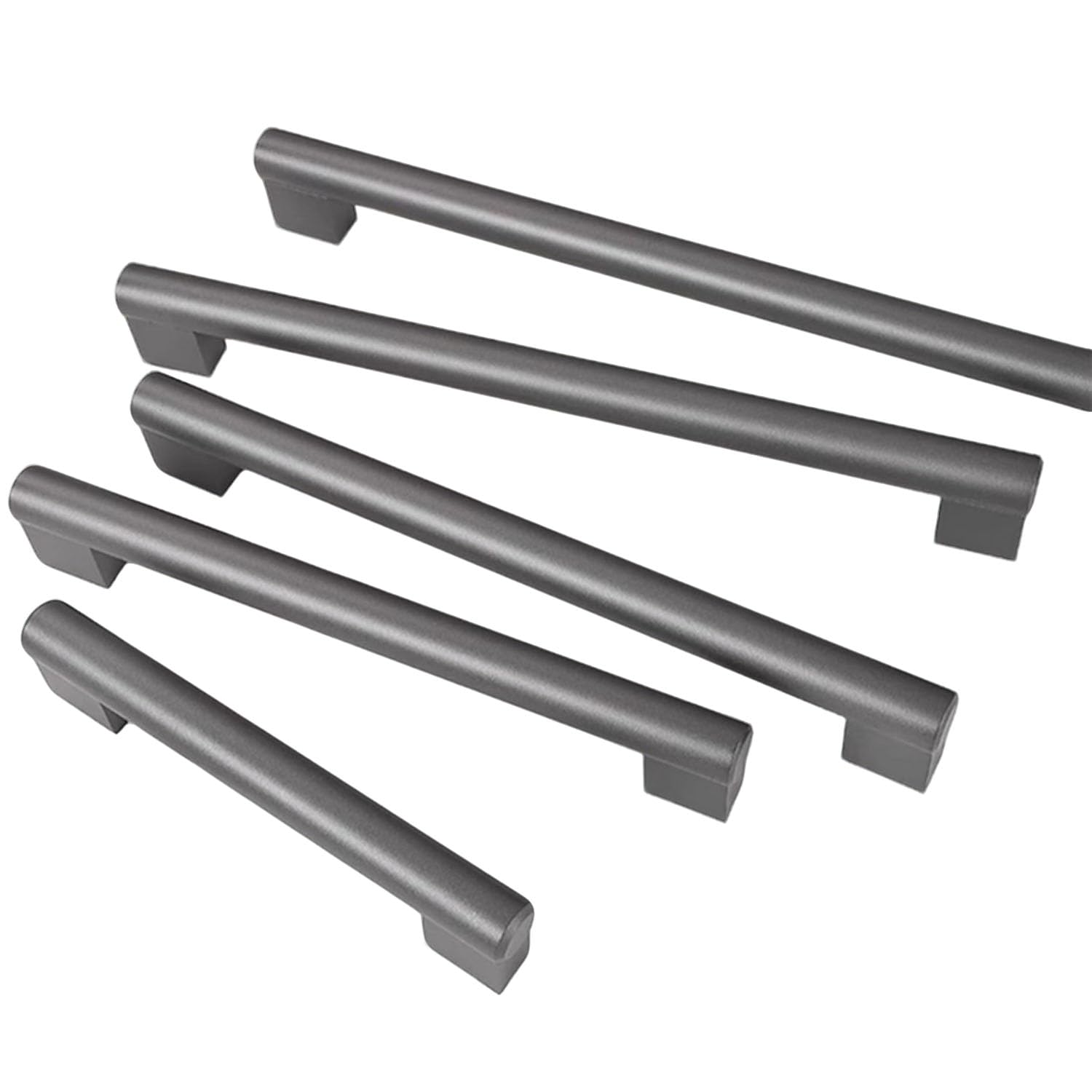 5 Pezzi Mobili Guardaroba Maniglie Armadio Grigio Lunghe Maniglie In Lega di Alluminio Maniglie Porta Armadio Tiri Cassetto Solido Tirare Pomelli con Viti per Cucina Bagno Camera da Letto ( 160mm)