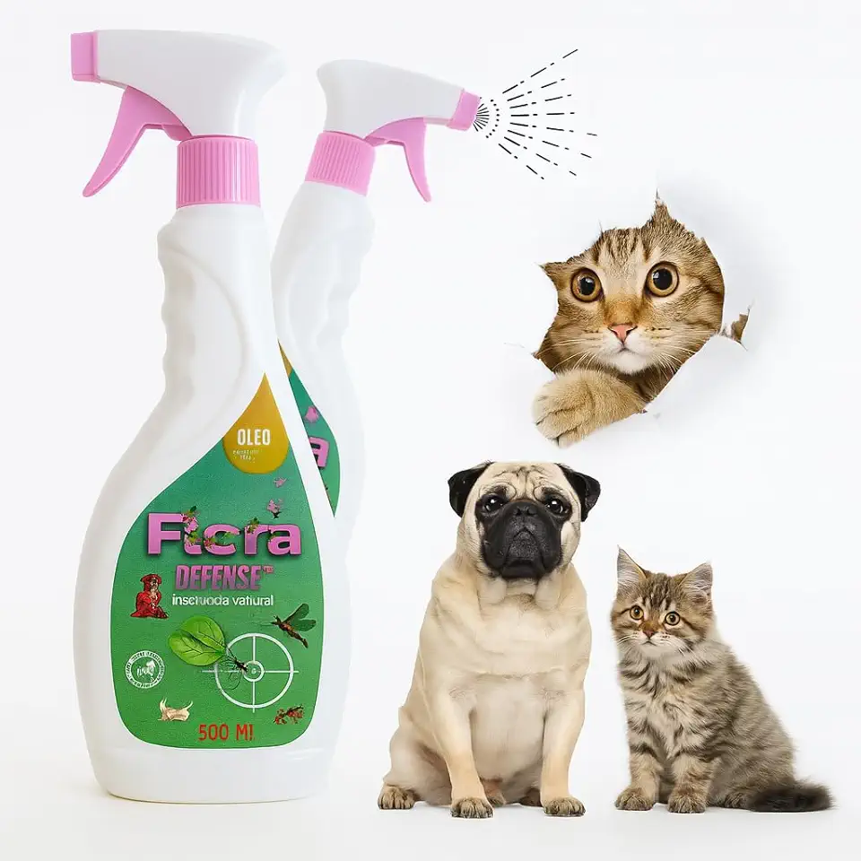 Spray Natural Repelente Pet 180ml – Com Neem, Capim-Limão e Lavanda – Protege Contra Pulgas e Carrapatos