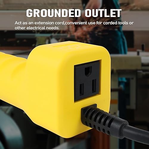 Miniatura 6 de EP Luz de trabajo LED de 15 pies, luz LED COB de 1200 lúmenes, cable de extensión SJTW calibre 16 para interiores y exteriores, portátil, base