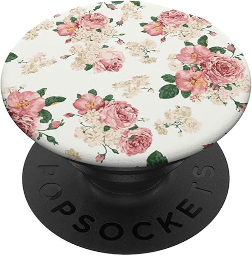 Bonitos diseños de rosas florales y flores para niñas  PopSockets agarre y soporte para teléfonos y tabletas, Negro disponible en Yaxa Mexico