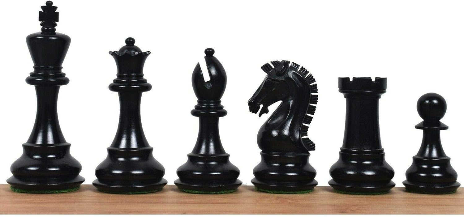 Staunton - Set di scacchi in legno di bosso ebanizzato doppio, altezza 9,9 cm