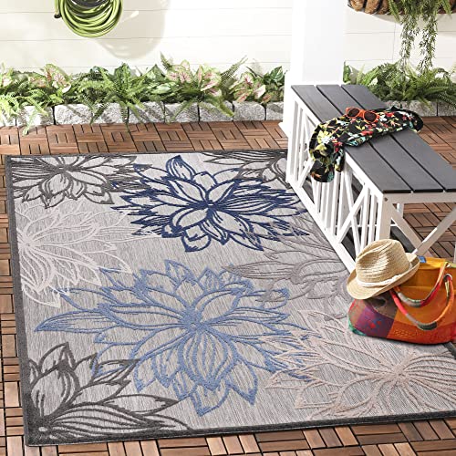 Impression Outdoor Teppich Wetterfest - Balkon Teppich Wasserabweisend - Teppich für den Innen und Außenbereich, Terrasse, Garten, Wohnzimmer, Bad oder Küche - Grau-Blau, 160 x 230 cm Impression Outdoor Teppich Wetterfest - Balkon Teppich Wasserabweisend - Teppich für den Innen und Außenbereich, Terrasse, Garten, Wohnzimmer, Bad oder Küche - Grau-Blau, 160 x 230 cm