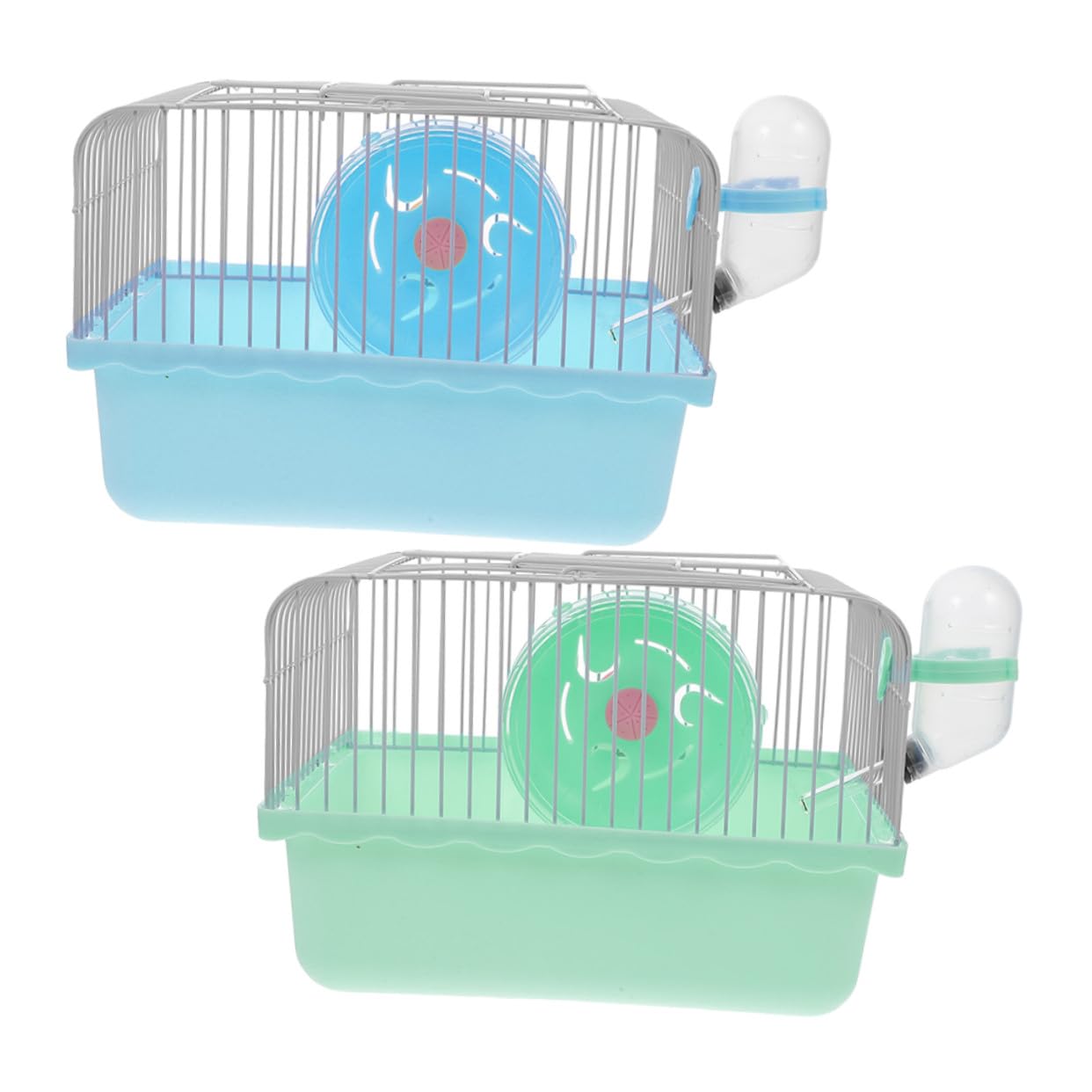 Cage de transport hamsters Toddmomy portable lot de 2 avec biberon et roue
