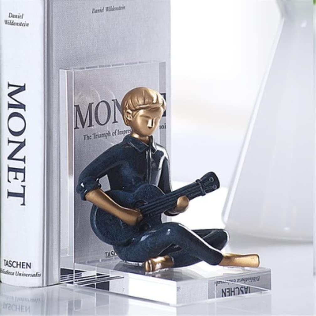 Book End 1 Pcs Transparent Acrylic Bookends,Nonslip Bookends,Firm Book Holder Clear for Books Decorative Book Stand Book Stoppers (Color : White, Size : Girl)