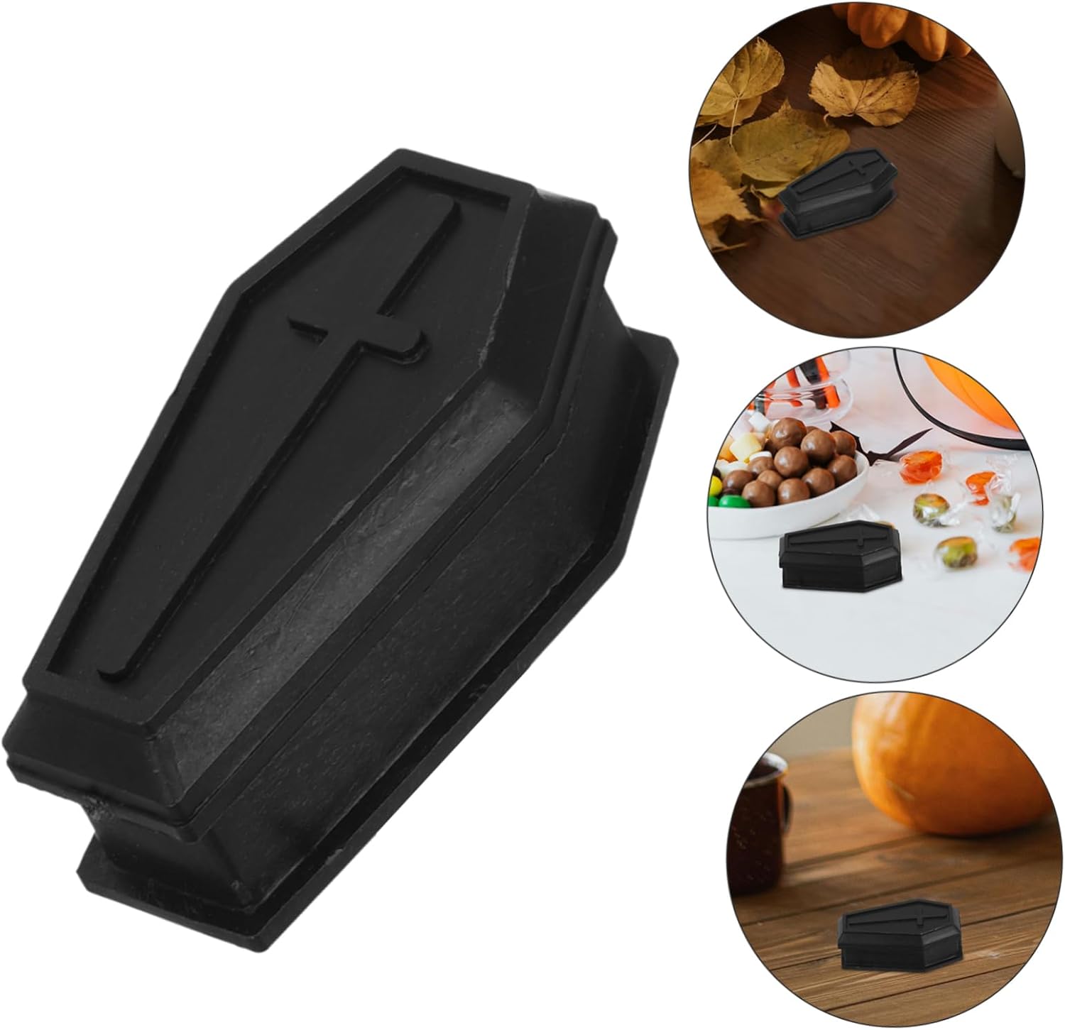 5pcs Creative Coffin Ornament for Halloween Decor Haunted House Prop for Spooky Parties Lightweight Coffin Model for Memorable Halloween Celebrations