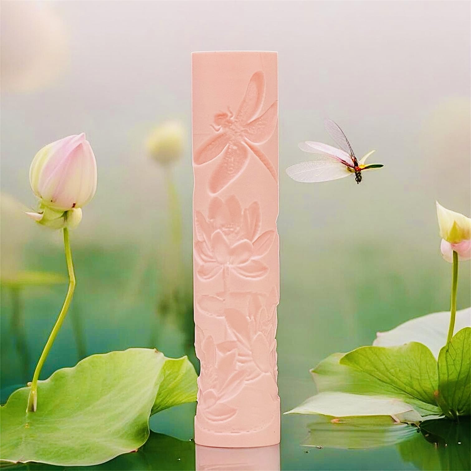 Lotus Dragonfly Texture Roller (Big) By Get Inspired 9inch-image-27