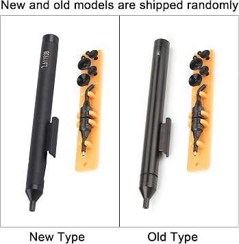ASHATA L611938 SMD IC Pick up Vacuum Sucking Pen Set for Precise Placement of Components, Vacuum Suction Pump with Interchangeable a Holder, 2 Tips and 6 Cups