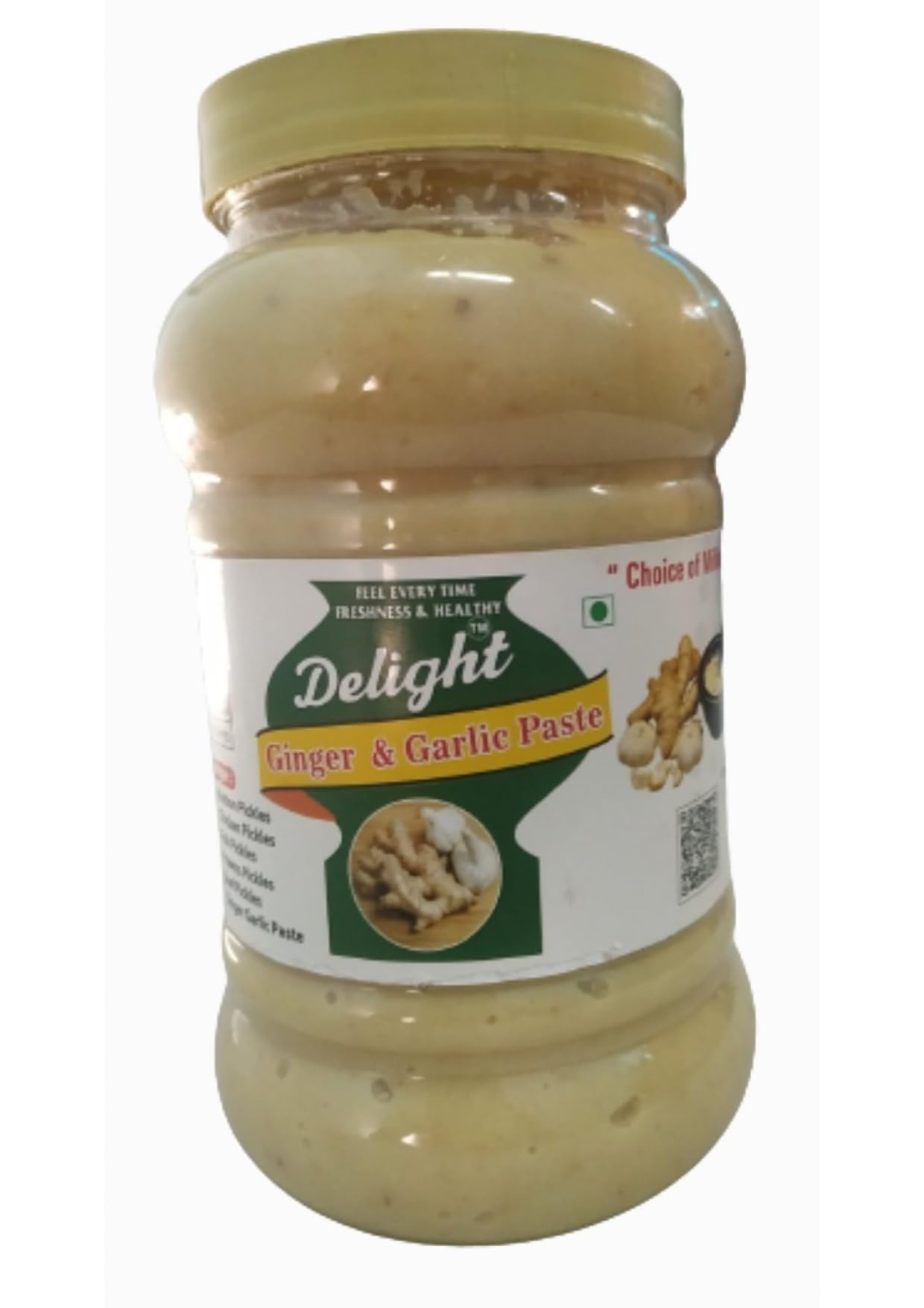 Delight Homemade Delicious Fresh Ginger & Garlic paste with Jar 250 g
