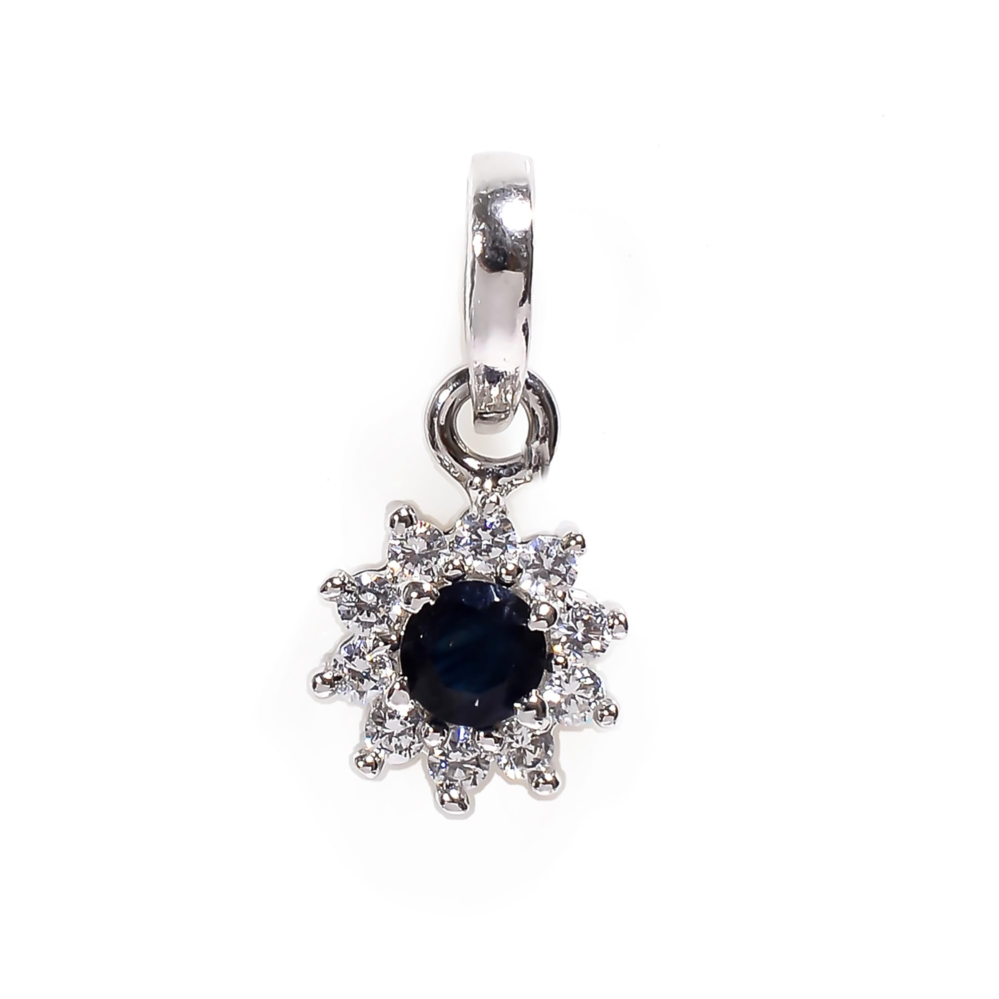 Pendentif collier en argent 925 véritable et améthyste verte naturelle - 5