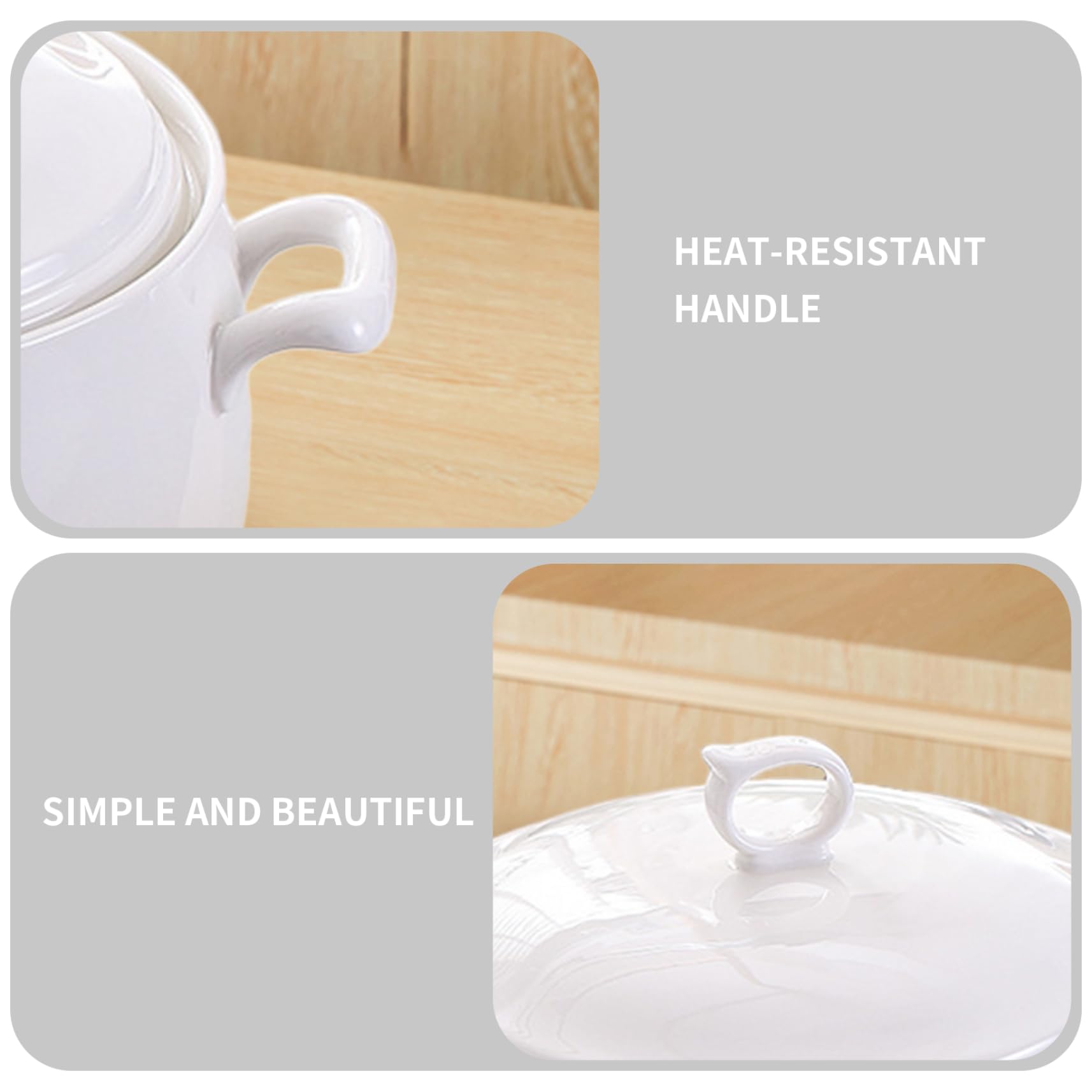 Générique Soupière Bol Avec Couvercle 3000 Ml De Soupe Tureen Avec Poignées Doubles Bol Avec Couvercle Et Anneau Rond À Soupe En Céramique Service Pour La Cuisine Ustensile Ustensile Accessoire