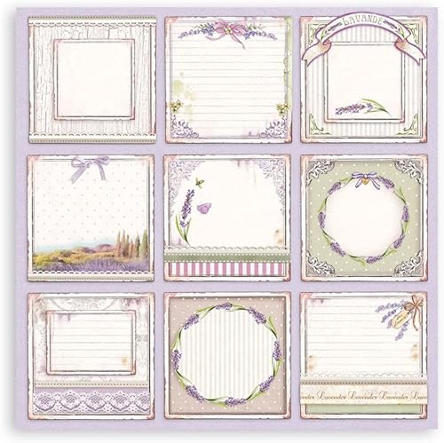 Miniatura 8 de STAMPERIA INTER, KFT PAD de papel 8X8 10PK, Provenza, 10 diseños1 cada uno