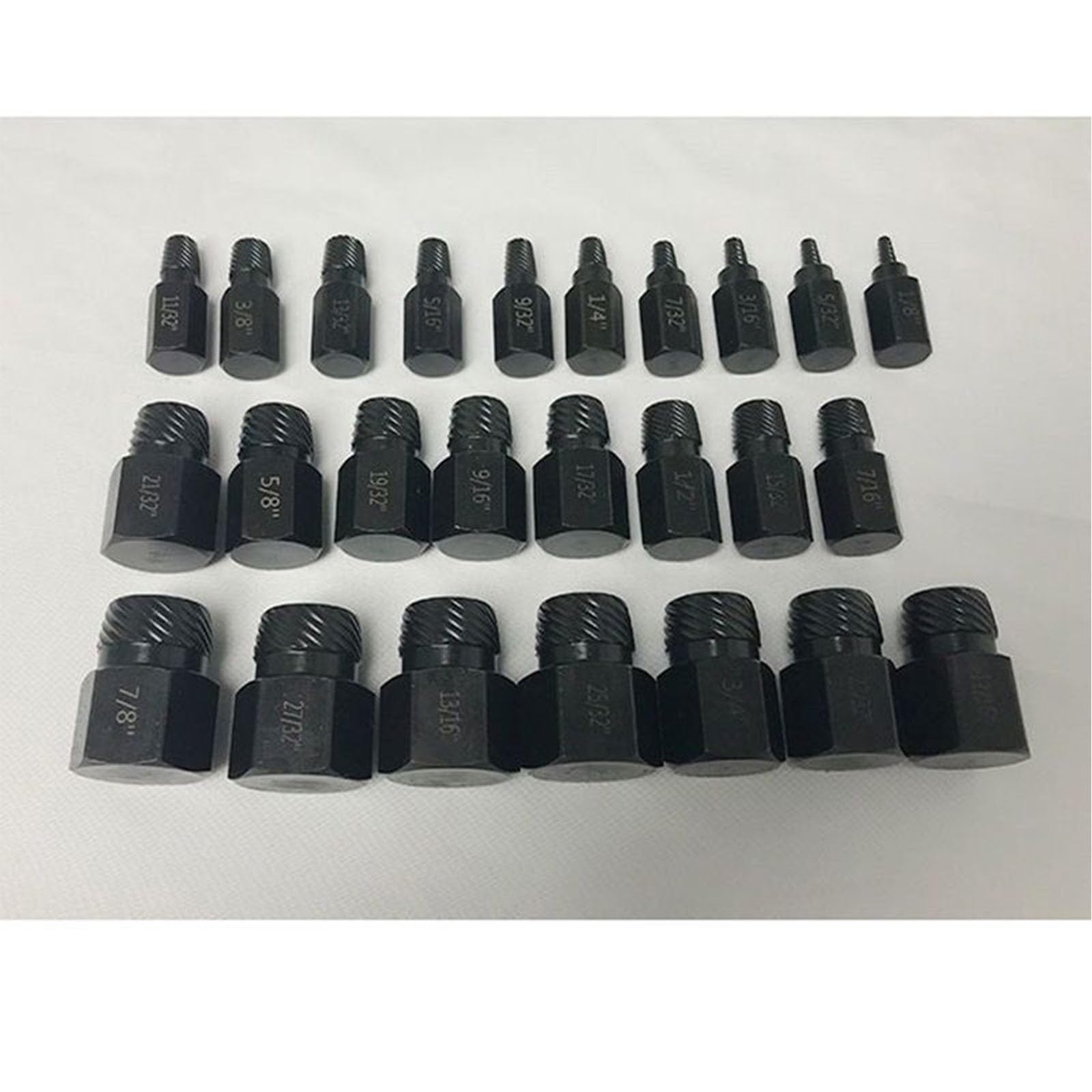 Juego de extractores de tornillos de alta resistencia de 25 piezas Juego de extractores de tornillos y pernos para quitar tornillos rotos, pernos, espárragos y accesorios Juego de extractores de per