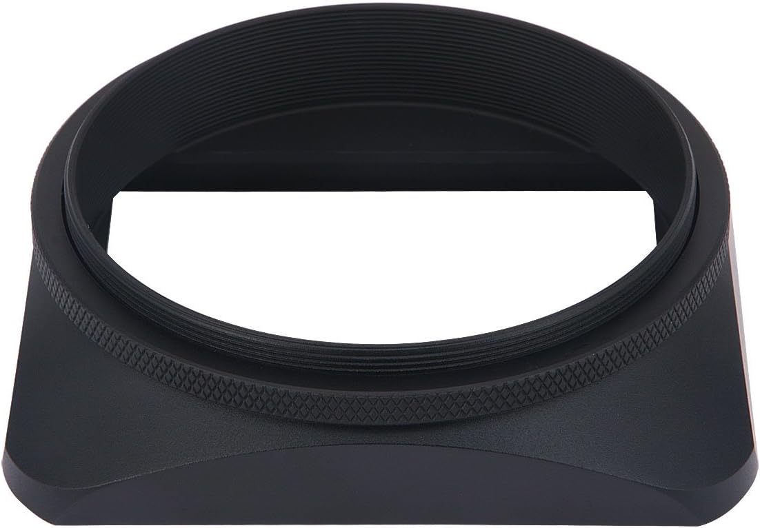 Haoge 67mm Square Metal Screw-in Mount Lens Hood Shade with Cap for 67mm Canon Nikon Sony Leica Leitz Carl Zeiss Voigtlander Nikkor Panasonic Fujifilm Olympus Lens and Other 67mm Filter Thread Lens