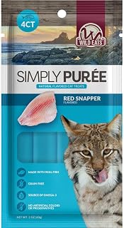 Wild Eats 71161 Cat Puree Treats - Red Snapper - 4 per Pack