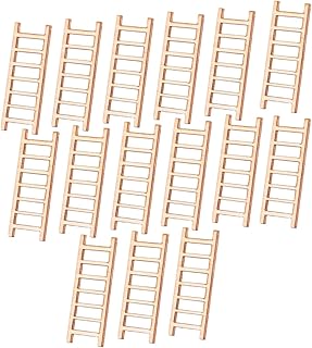 SAFIGLE 15pcs Small Staircase Ornaments Diorama Birthday Cake Decorations Sand Table Toys 1/24 Scale Accessories Toy Ladder Mini Ladder Decor Wooden Sand Table Landscape Model Bonsai Decor