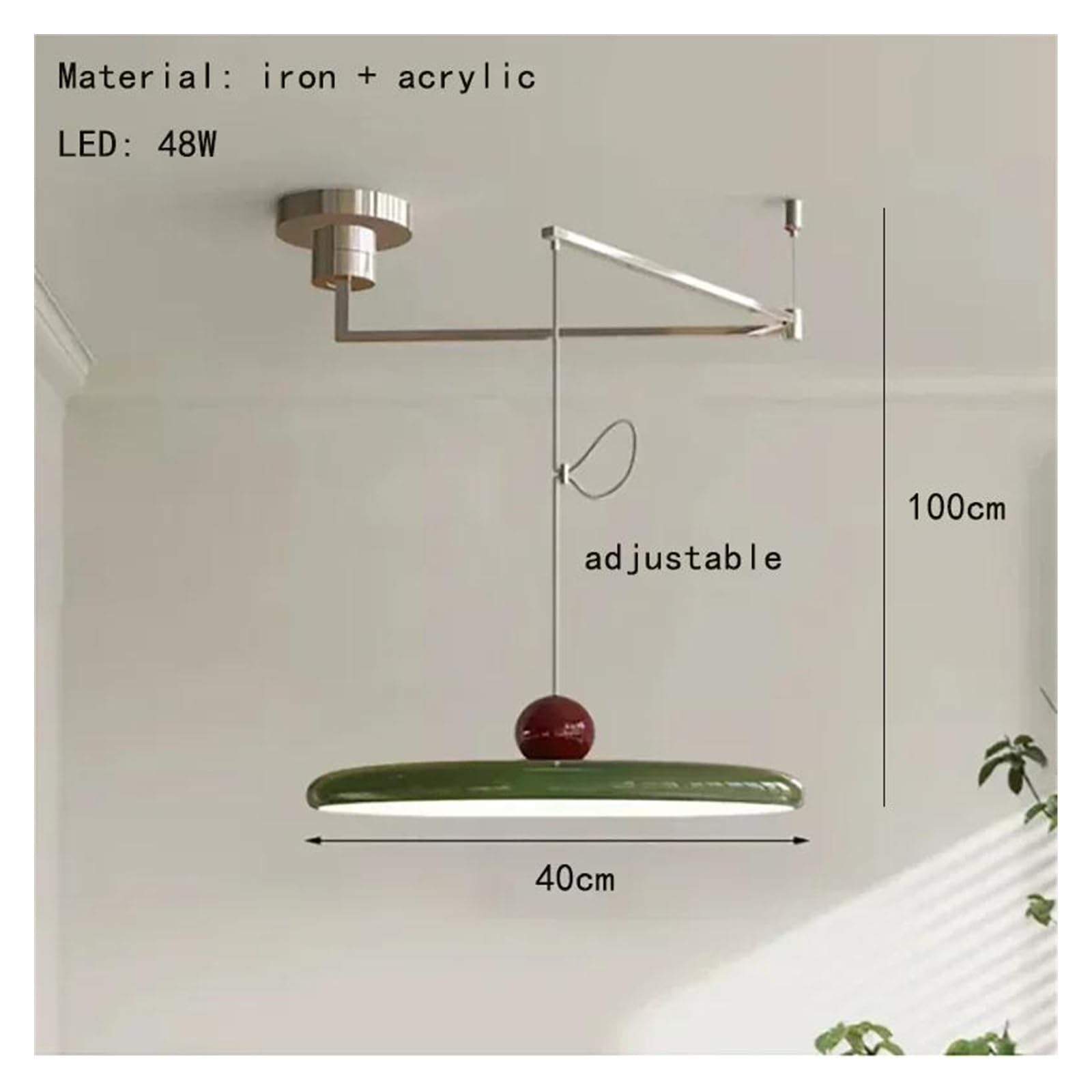 Lampada a Sospensione a LED, Design Creativo, in Acrilico, Mobile, per la Decorazione della casa, Ideale per Camera da Letto, Studio o Studio (B)